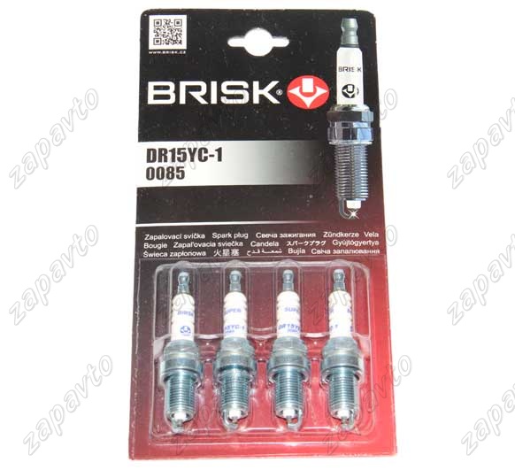 Свеча зажигания BRISK Super DR15YC-1 16кл. инжектор в блистере 4шт