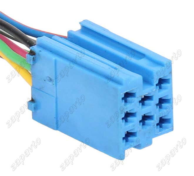 Разъем 8 pin 8 провода Веста 4А0 972 643 B Mini ISO синий