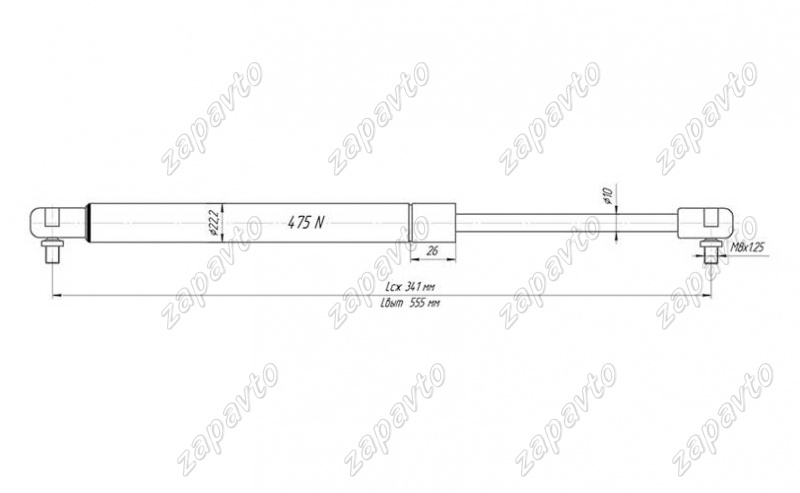 Упор крышки багажника Веста SW, Веста SW Кросс DEMFI 1шт