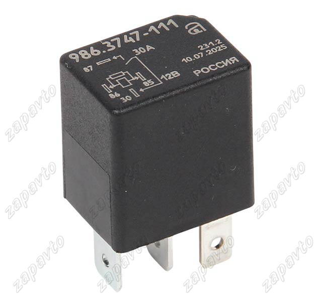 Реле 4-х контактное 30А 986.3747-111 АВАР