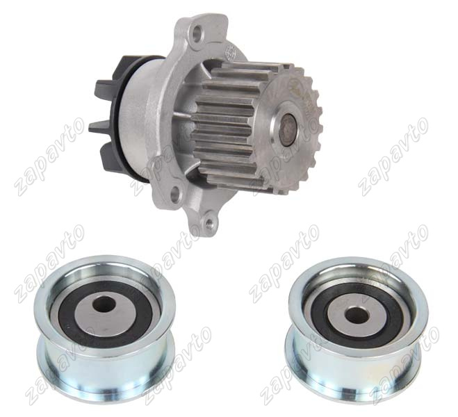 Ремень ГРМ 2112 +2 ролика натяжной, опорный (усиленный) + помпа POWER GRIP