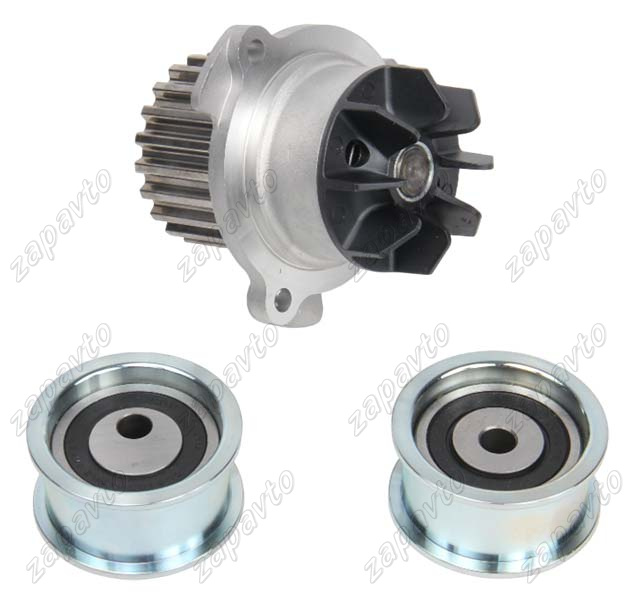 Ремень ГРМ 2112 +2 ролика натяжной, опорный (усиленный) + помпа POWER GRIP