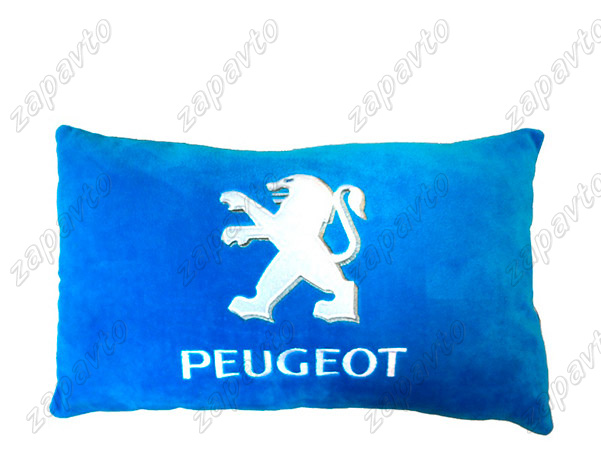 Подушка декоративная PEUGEOT (голубая)