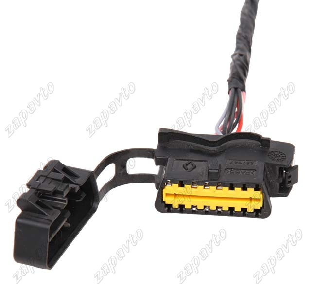 Разъем 16-pin 8 проводов диагностический OBD 2 Ларгус, Х рей, Renault Logan, Sandero черный