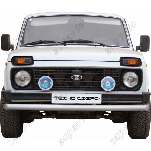 Защита переднего бампера 21213-2131 Нива труба серебристый ТЕХНО СФЕРА